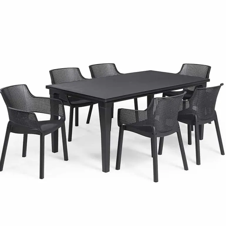 Keter Futura tafel (165x94cm) graphite met parasolopening