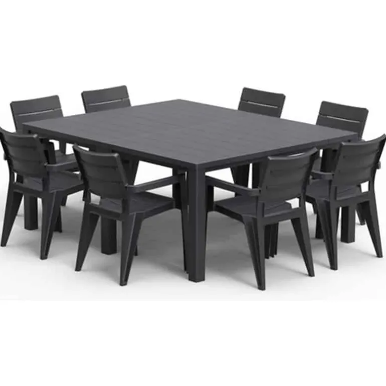 Keter Julie tafel 2in1 (295×90 / 180x147cm) graphite