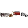 Kids Globe Land Rover/Paardentrailer (26cm)