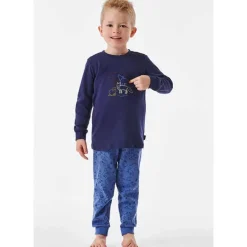 Kinder pyjama lang – 803 donker blauw