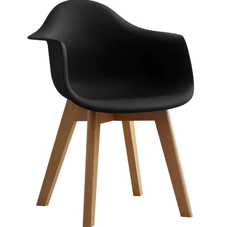 Kinderstoel met armsteun zwart