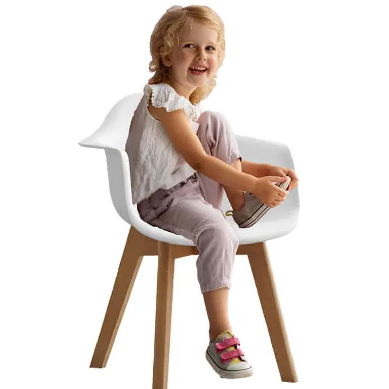 Kinderstoel met armsteun zwart