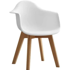 Kinderstoel met armsteun wit