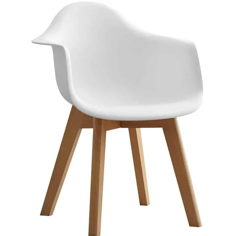 Kinderstoel met armsteun wit