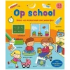 Kleur-en stickerboek met woordjes: Op school