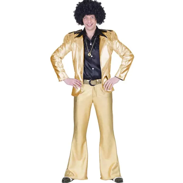 Kostuum Disco Fever broek goud