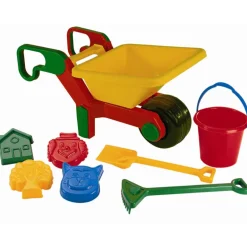 Kruiwagen met strandspeelgoed