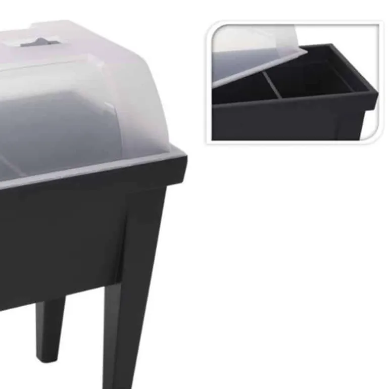Kweektafel PP (80x40x65cm) antraciet met deksel