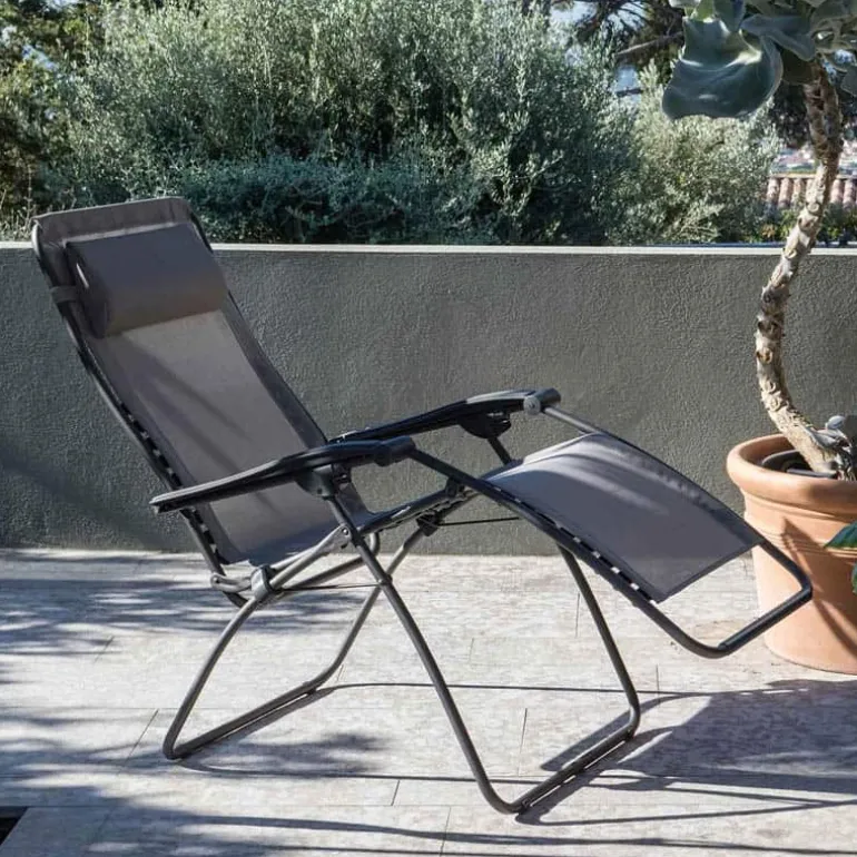 Lafuma Relaxstoel RSXA clip Batyline Graphite – Frame zwart