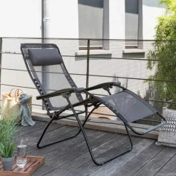 Lafuma Relaxstoel RSXA clip Batyline Graphite – Frame zwart