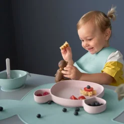 Lässig siliconen bord little chums muis roze