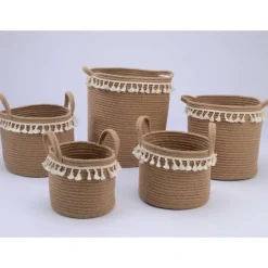 Mand stof (20xH19cm) met handvat