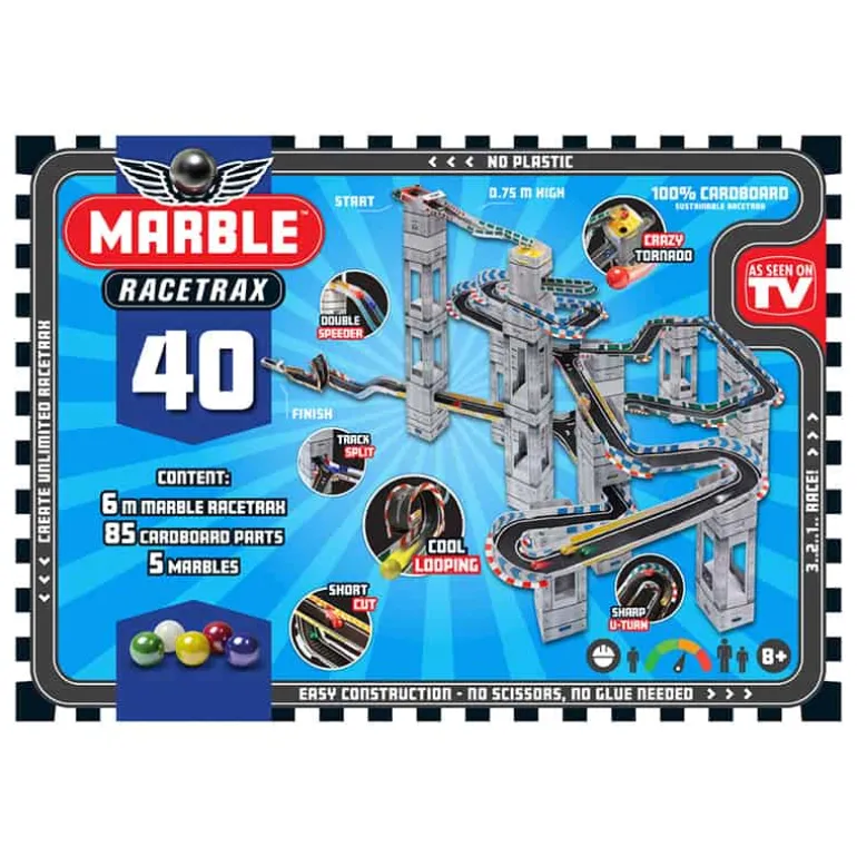 Marble Knikkerbaan RaceTrax (40 stuks)