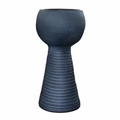 Marlou pot op voet (ø19x39cm) zwart