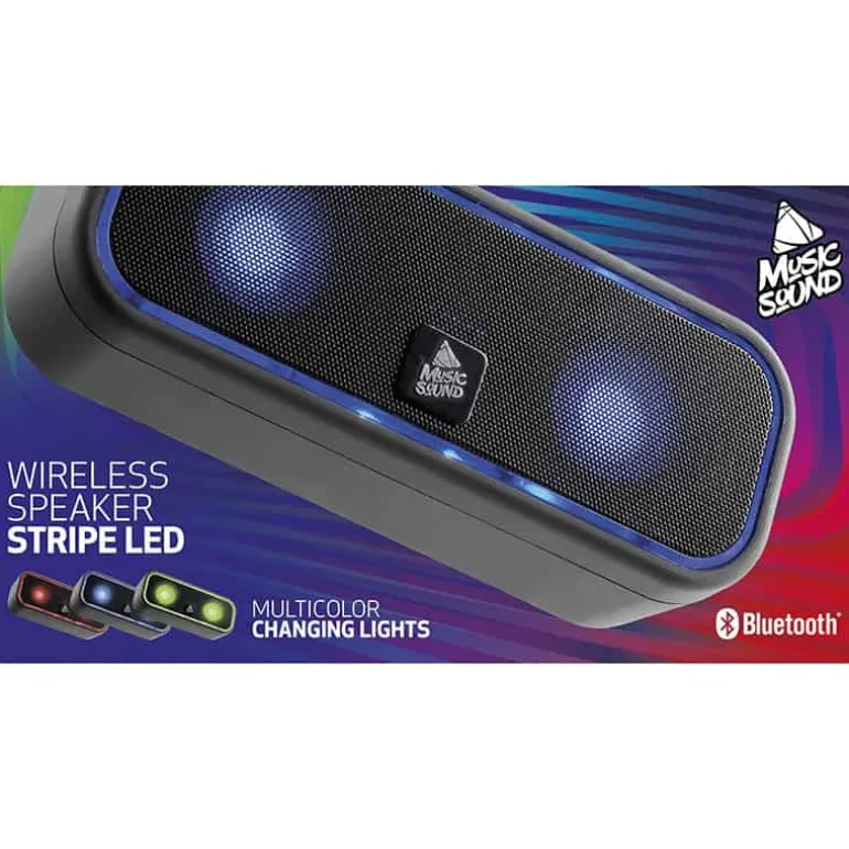 MusicS Speaker wireless led stripe bt zwart