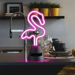 Neon Beat speaker LED flamingo
