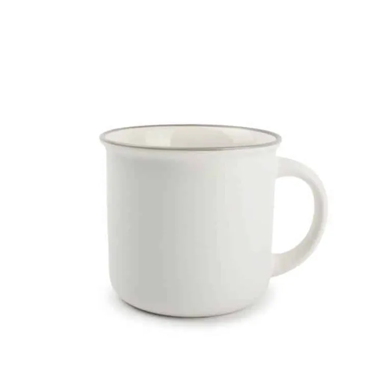 Nooz beker (39cl) rim grijs – 2 stuks