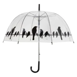 Paraplu transparant vogels op draad