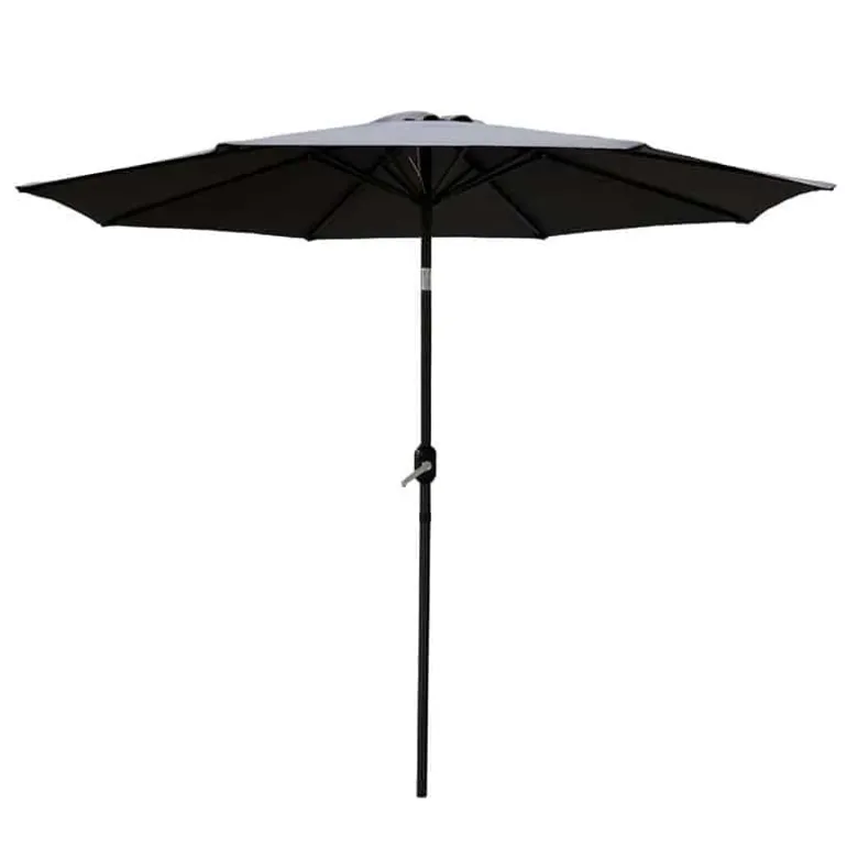 Parasol alu 350cm grijs/grijs met slinger