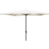 Parasol alu 3x3m grijs/creme met slinger