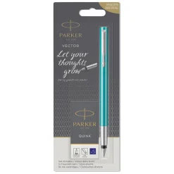 Parker Vector vulpen + blauwe inktpatronen