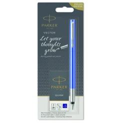 Parker Vector vulpen + blauwe inktpatronen