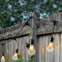 Partylight buiten snoer (5m) zwart / 20 Led’s klassiek warm