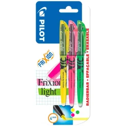Pilot Frixion 3 Fluostiften – geel/groen/roze