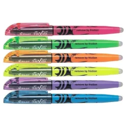 Pilot Frixion Fluo stift “Light” set 6 kleuren
