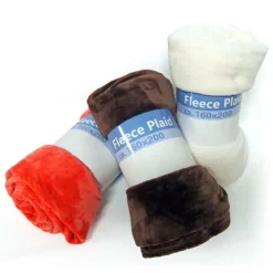 Plaid flanel 160x200cm – Oud roze