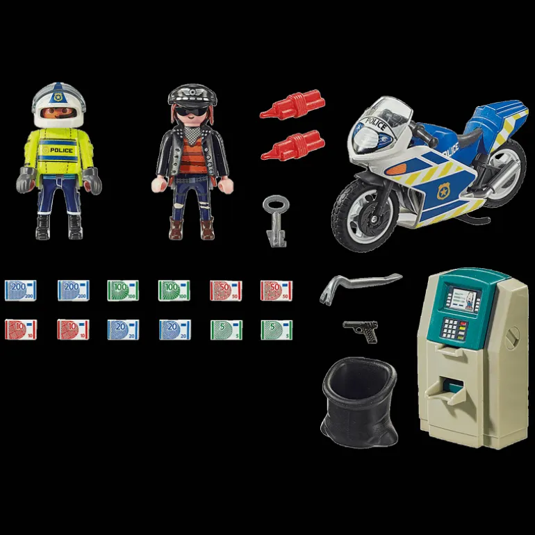 Playmobil City Action: Politiemotor – Achtervolging van de geldrover