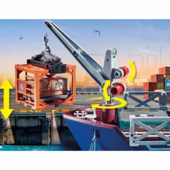 Playmobil Containerschip met douaneboot