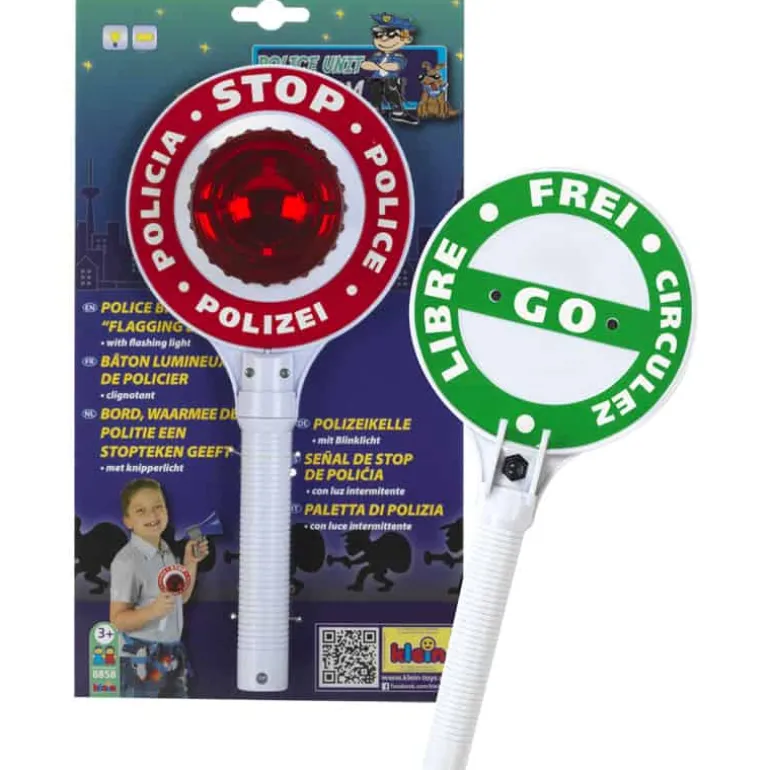 Politie seinbord met flash licht