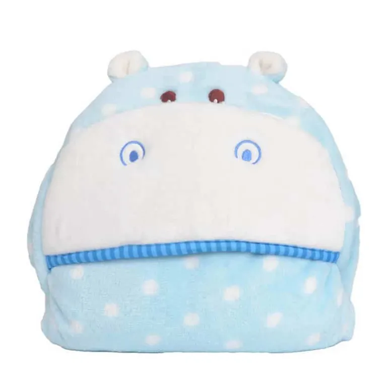 Poncho met kap Hippo – blauw