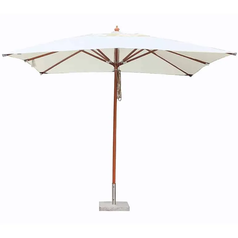 Quax Houtmast parasol (2x3m) met dubbele katrol