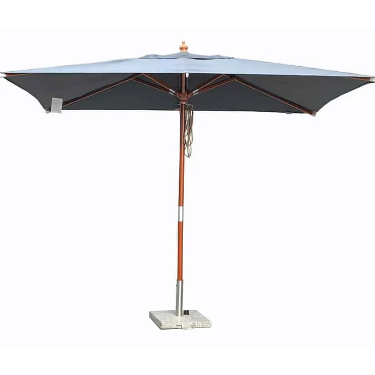 Quax Houtmast parasol (2x3m) met dubbele katrol