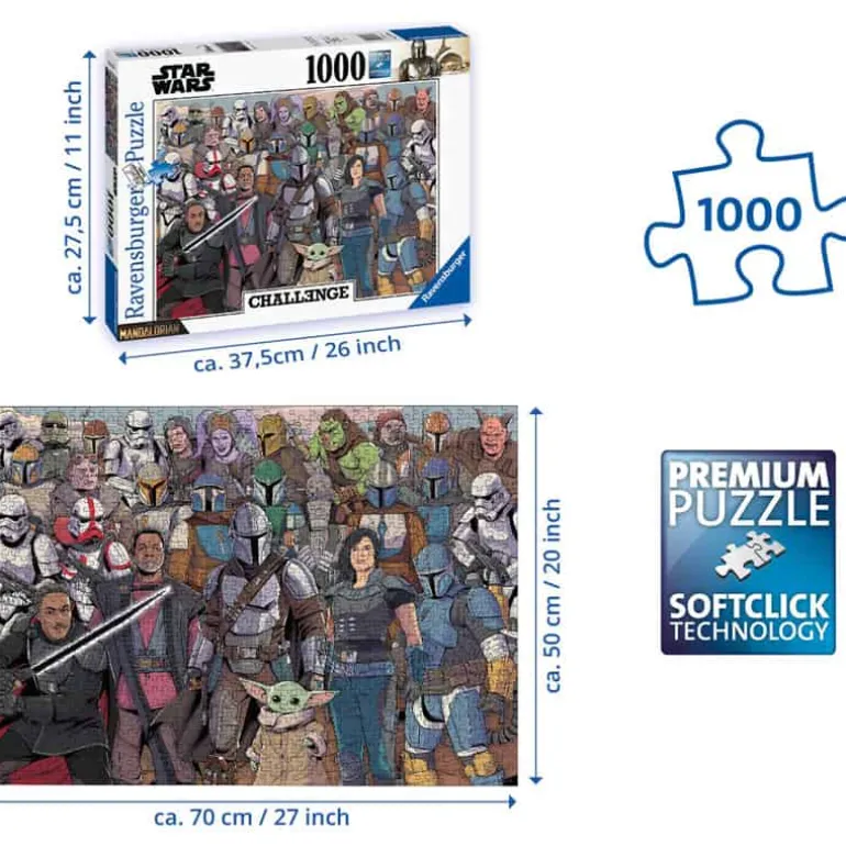 Ravensburger puzzel 1000st: Star Wars Mandalorian Challenge