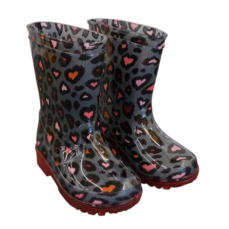 Regenlaarzen met LED roze (kinderen)