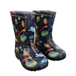 Regenlaarzen met LED space (kinderen)