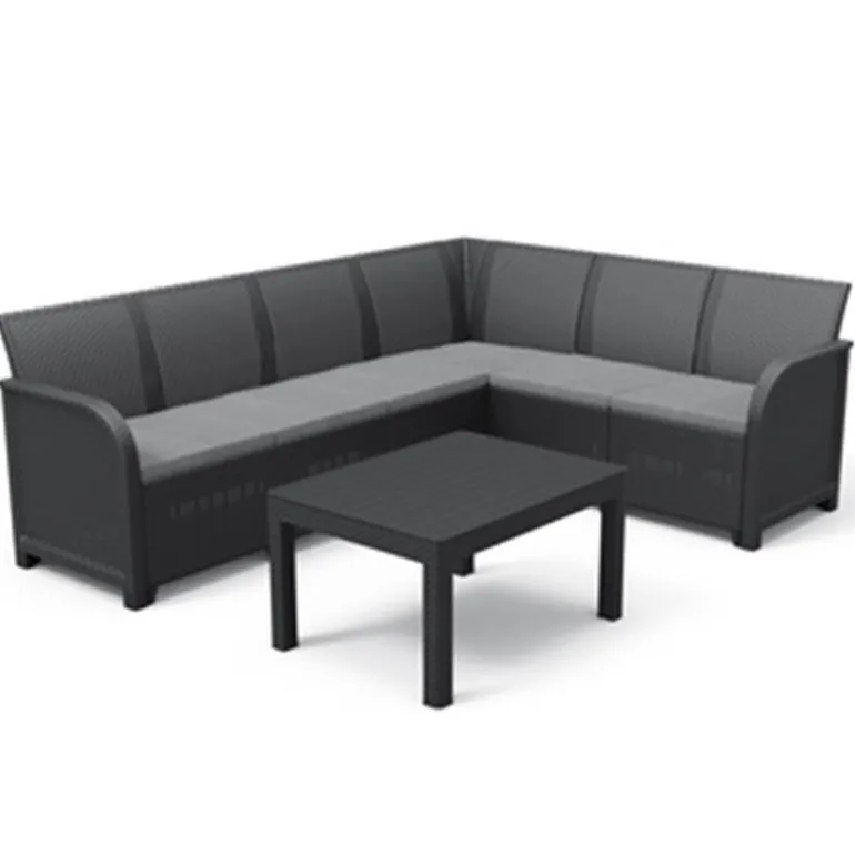 Rosalie hoeksalon graphite + Orlando tafel