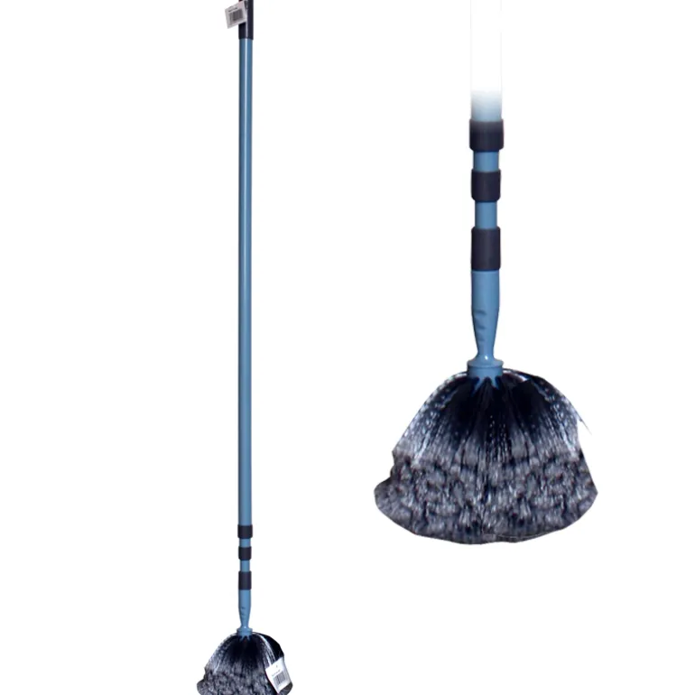 Spinnenweb borstel telescopisch 3m (blauw/grijs)