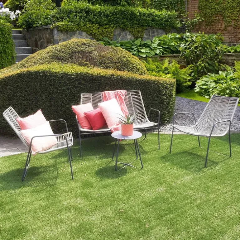 Steel pasta Lounge set 4-delig (grijs)