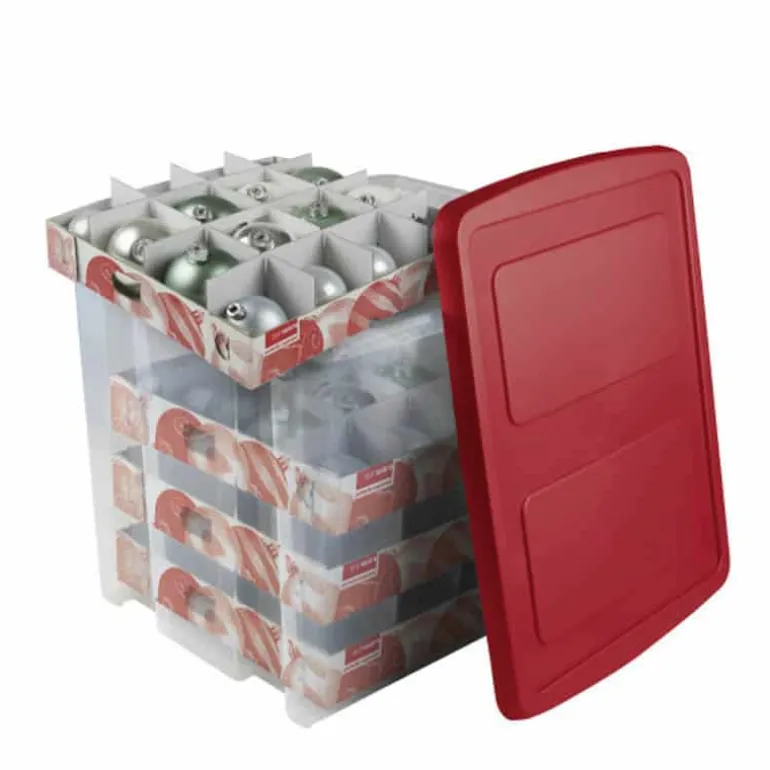 Sunware Nesta Kerstbox 45L +trays voor 64 ballen