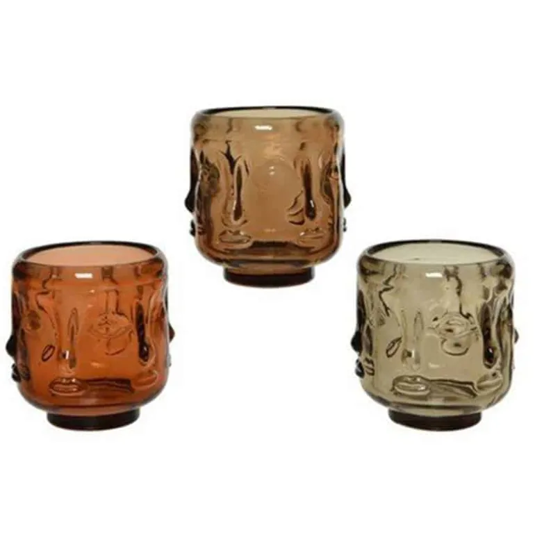 Theelichthouder (ø7xH8cm) glas