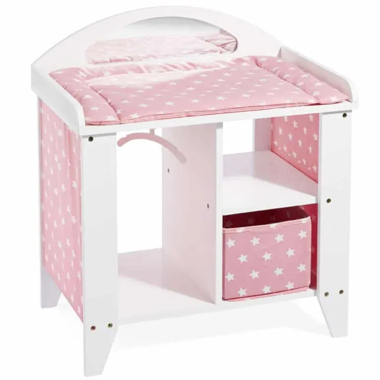 Verzorgingstafel met kussen, opbergdoos & kapstok