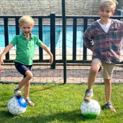 Voetbal (size 5) in PU wit/groen