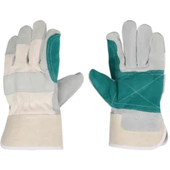 Werkhandschoenen leer groen – maat 10