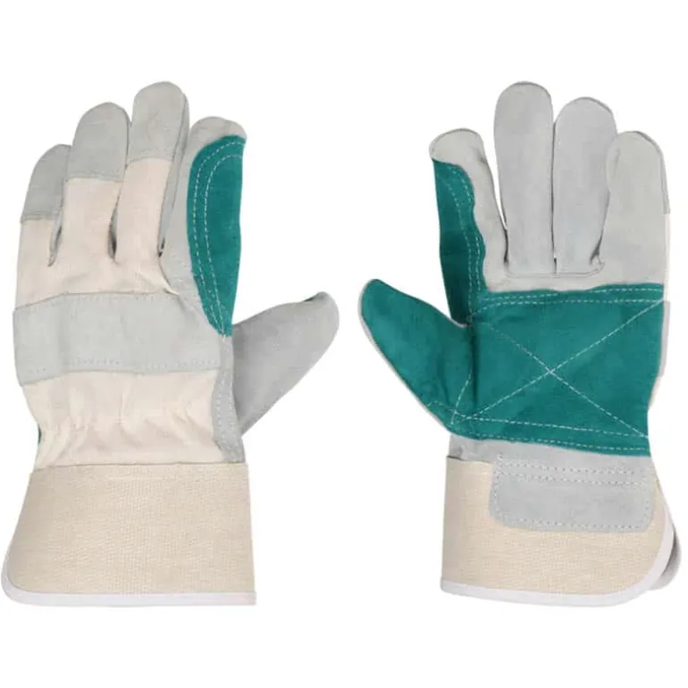 Werkhandschoenen leer groen – maat 10