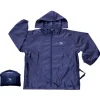 Windbreaker met kap polyester blauw (kind)